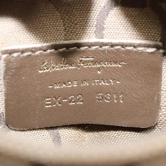 Salvatore Ferragamo Waist bag Canvas Beige Gold Auth - Picture 14 of 16